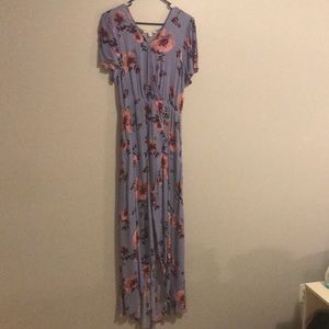 Floral Maxi Romper Dress